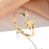 304 Stainless Steel Cuff Rings for Women RJEW-D285-01G-K-3