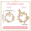 4Pcs 2 Colors Wreath Plastic Imitation Pearl Shoe Decoration AJEW-PH0011-48-2