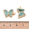 Brass Micro Pave Cubic Zirconia Box Clasps KK-B125-20G-3