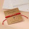Morse Code Style Stainless Steel Braided String Bracelets for Woman Men PW-WGCCBF0-03-1