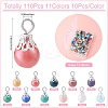 110Pcs 11 Colors Electroplate Glass Pendants PALLOY-TAC0309-4