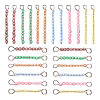 48Pcs 12 Colors Glass Rondelle Beaded Connector Charms PALLOY-TA00138-2