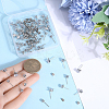 60Pcs 3 Size Clear Cubic Zirconia Stud Earring Findings STER-SP0001-01-3