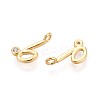 Brass Micro Pave Cubic Zirconia Charms KK-N263-97G-B-2