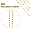 1Pc 304 Stainless Steel Paperclip Chains Pendant Decorations HJEW-SC0002-59-3
