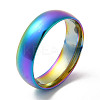 Ion Plating(IP) 304 Stainless Steel Flat Plain Band Rings STAS-I160-A-19mm-M-1