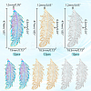 36Pcs 3 Styles 201 Stainless Steel Filigree Pendants STAS-WR0001-14-2