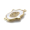 Hamsa Hand Connector Charms KK-V010-02G-01-2