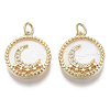 Brass Micro Pave Cubic Zirconia Pendants KK-R136-019-NF-1
