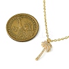 Brass Cubic Zirconia Charms Necklace for Women NJEW-JN04926-3