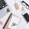 Book with Flower Pattern Self-Adhesive Picture Stickers X-DIY-P069-02-11