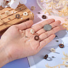 20Pcs 2 Styles Donut Shape Natural Ash Wood Stud Earring Findings EJEW-TA0001-35-7