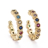 Brass Micro Pave Cubic Zirconia Cuff Earrings ZIRC-H109-06G-6