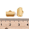 SHEGRACE Brass Ribbon Crimp Ends XGR0060G-59G-3