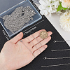 30Pcs 304 Stainless Steel Flat Cable Chain Necklaces Set for Men Women STAS-BBC0004-99B-3