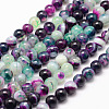 Natural Striped Agate/Banded Agate Bead Strands X-G-K155-A-8mm-10-1