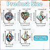 10Pcs 5 Styles Natural Abalone Shell/Paua Shell Connector Charms PALLOY-WH00011-3