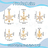 12Pcs 6 Styles Brass Micro Pave Clear Cubic Zirconia Pendants KK-GA0001-93-2
