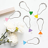 12Pcs 6 Colors Iron Shower Curtain Rings for Bathroom HJEW-OC0001-26-4