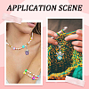 Flower Polymer Clay Pendant Locking Stitch Markers HJEW-SC00077-5
