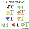 18Pcs 9 Styles Fruit Theme Food Grade Silicone Focal Beads SIL-CJ0002-18-9