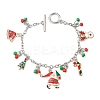 Christmas Alloy Enamel Charm Bracelets LS-BJEW-H634-01C-KCGP-2
