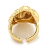 Rack Plating Brass Open Cuff Ring for Women Men RJEW-C082-08G-3
