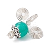 Imitation Jade Glass Bead Pendants PALLOY-JF02378-03-3