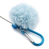 Aluminum Alloy Pom Pom Ball Beadable Keychain Bar HJEW-Q001-01F-3