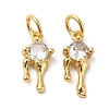 Rack Plating Brass Micro Pave Cubic Zirconia Charms KK-G488-13G-1