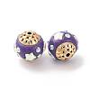 Handmade Resin Indonesia Round Beads IPDL-P005-22KCG-03-2