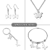 100Pcs 10 Styles 201 Stainless Steel Pendants STAS-CJ0002-22-6