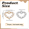 12Pcs 2 Colors Alloy Crystal Rhinestone Pendants ALRI-LP0001-05-2