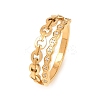 304 Stainless Steel Micro Pave Cubic Zirconia Finger Rings for Women RJEW-K315-01G-4