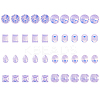 40Pcs 8 Styles K9 Glass Rhinestone Cabochons MRMJ-DC0001-02-1
