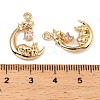 Brass Micro Pave Cubic Zirconia Pendants KK-C155-19G-02-3