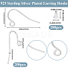 200Pcs Brass Earring Hooks with 200Pcs Plastic Ear Nuts FIND-BBC0015-81-2