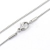 Tarnish Resistant Women's 304 Stainless Steel Box Chain Necklaces STAS-O037-84P-1