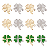 12Pcs 2 Colors 304 Stainless Steel Pendant Cabochon Settings For Enamel STAS-UN0028-82-1