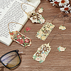4Pcs 4 Styles Zinc Alloy Enamel Bookmarks AJEW-AR0001-94-4