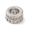 Brass Micro Pave Cubic Zirconia European Beads KK-M248-03P-1