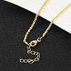 Brass Rope Chains Necklace for Women LS-NJEW-P265-16G-1