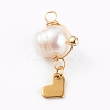 Natural Cultured Freshwater Pearl Pendants PALLOY-JF00673-03-2
