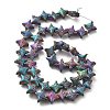 Electroplated Natural Lava Rock Beads Strands G-A251-C01-01E-1