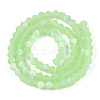Imitation Jade Bicone Frosted Glass Bead Strands LS-EGLA-A039-J6mm-MB01-2
