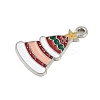 Christmas Theme Spray Painted Alloy Enamel Pendants ENAM-Z020-02H-2