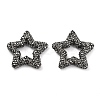 Star Shape Polymer Clay Rhinestone Beads CLAY-NH0001-06L-1