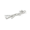 Brass Micro Pave Cubic Zirconia Pendants KK-M326-13B-P-2