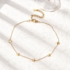 304 Stainless Steel Star Link Bracelets for Women BJEW-K237-20G-2