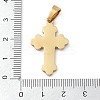 Ion Plating(IP) 304 Stainless Steel Enamel Rhinestone Pendants STAS-Q325-05A-G-3